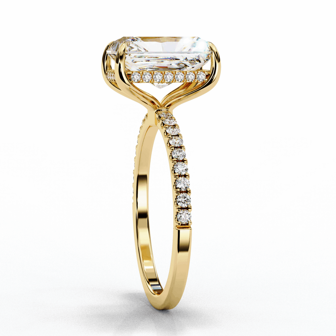 2.75 Carat Radiant Forevermore Solitaire Ring in Moissanite | House of Estara