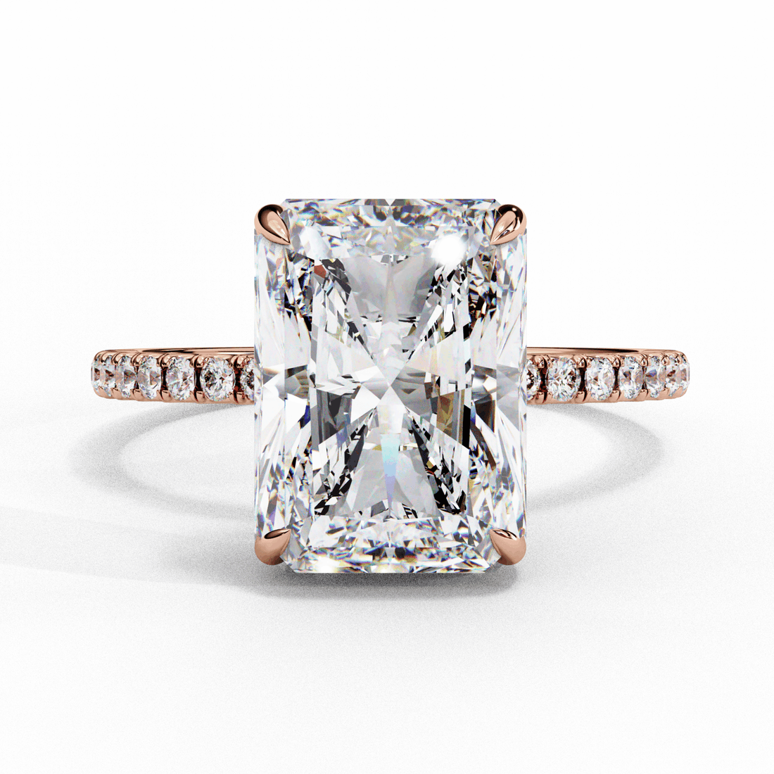 2.75 Carat Radiant Forevermore Solitaire Ring in Moissanite | House of Estara