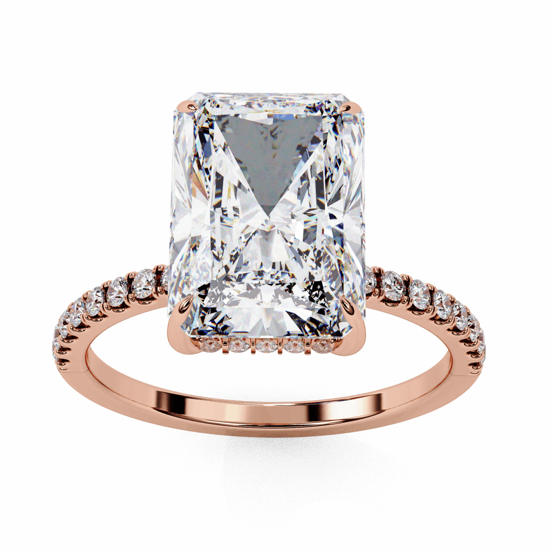 2.75 Carat Radiant Forevermore Solitaire Ring in Moissanite | House of Estara