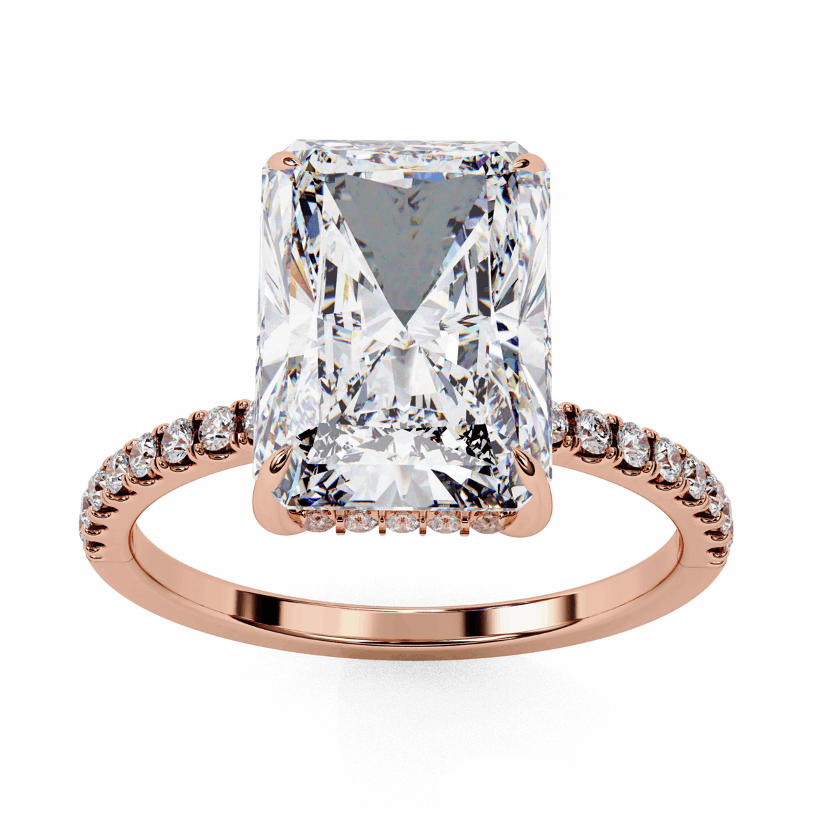 2.75 Carat Radiant Forevermore Solitaire Ring in Moissanite | House of Estara