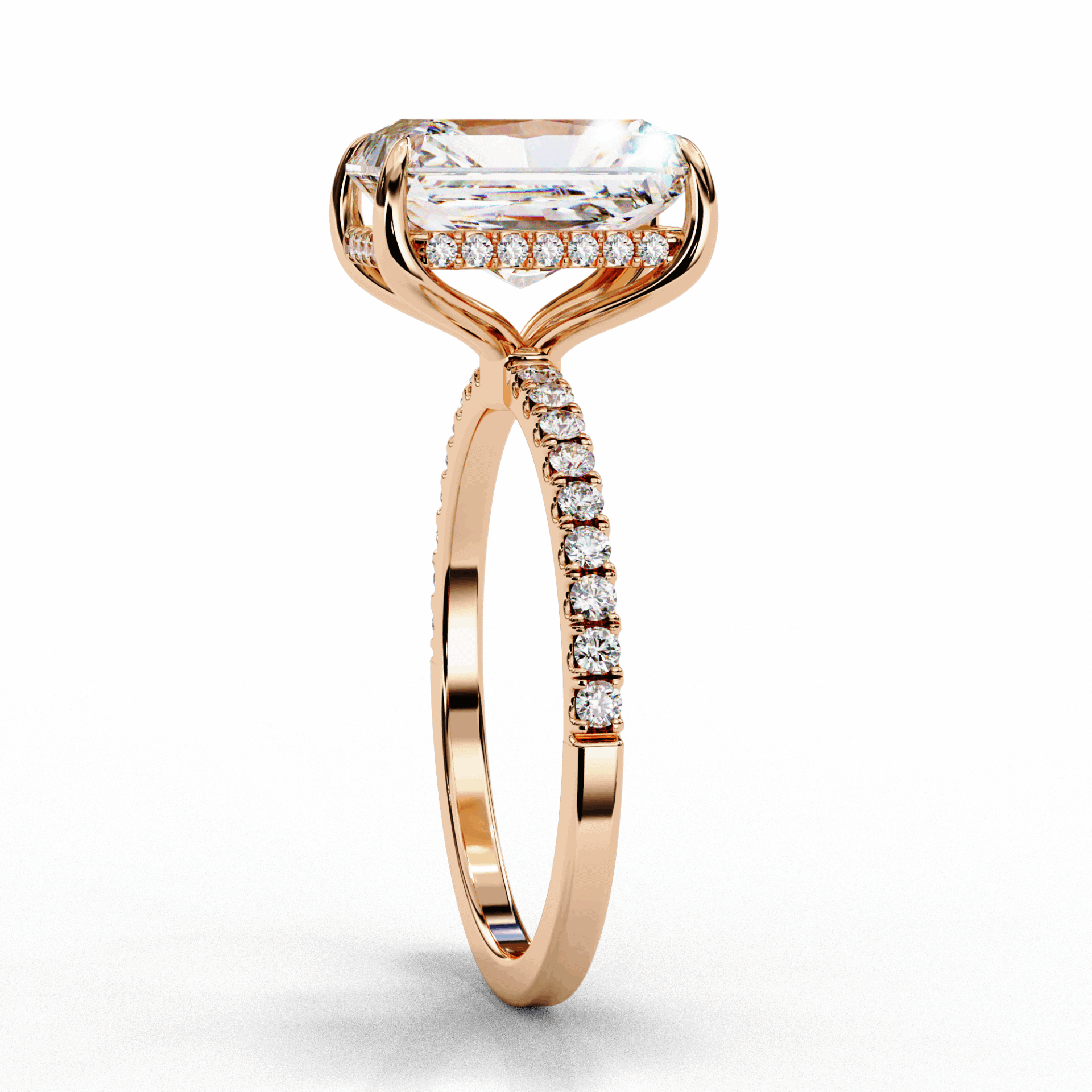 2.75 Carat Radiant Forevermore Solitaire Ring in Moissanite | House of Estara
