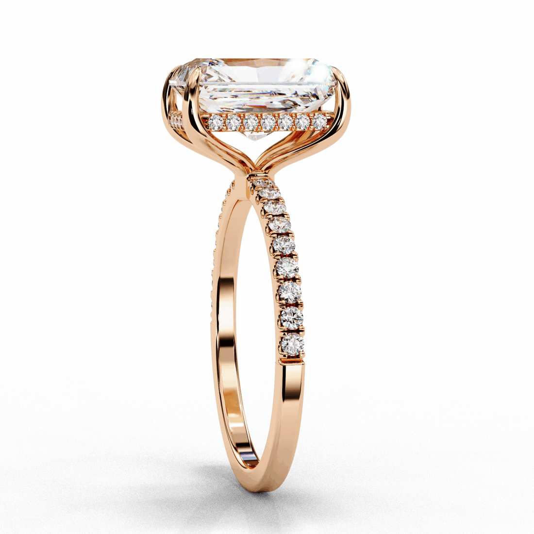 2.75 Carat Radiant Forevermore Solitaire Ring in Moissanite | House of Estara