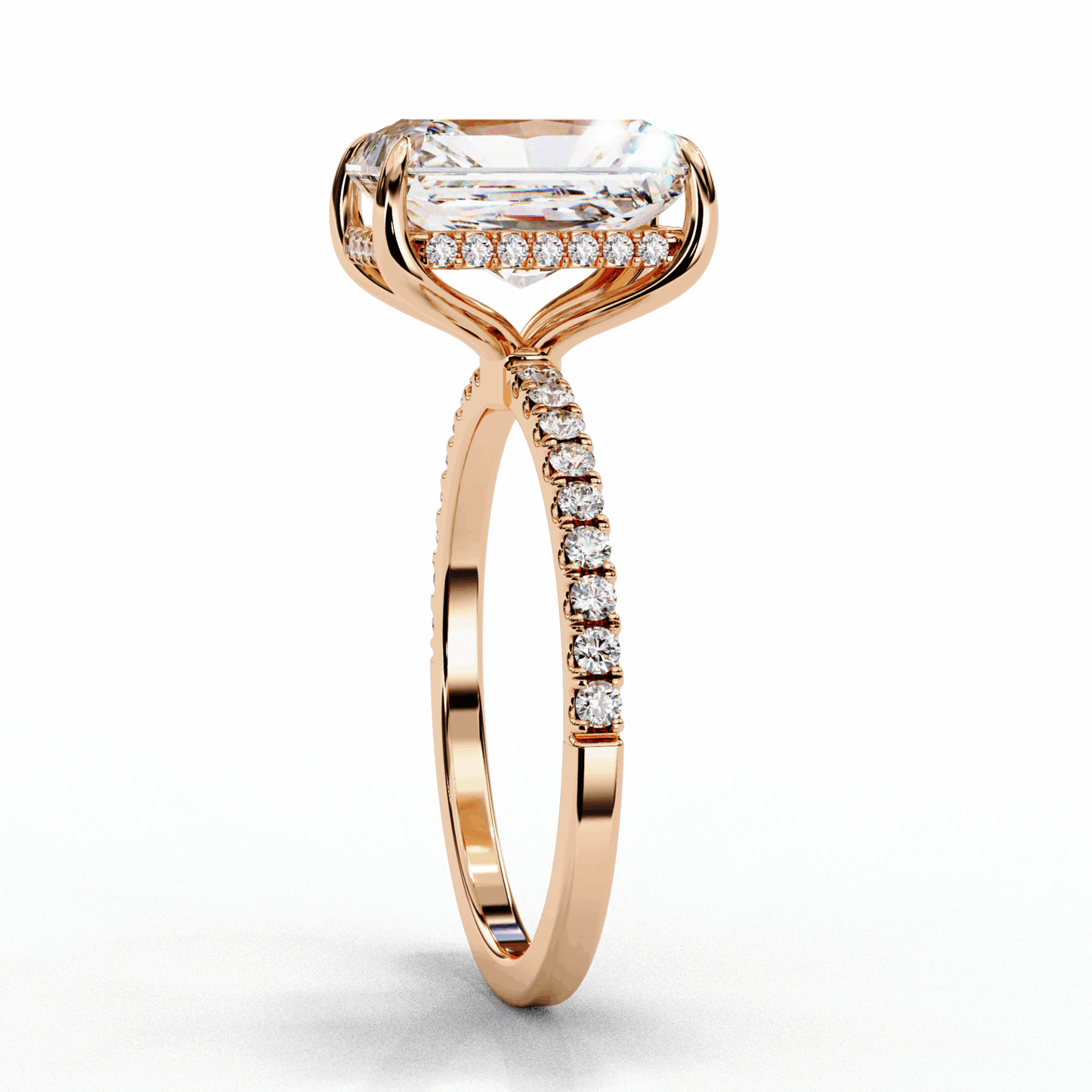 2.75 Carat Radiant Forevermore Solitaire Ring in Moissanite | House of Estara