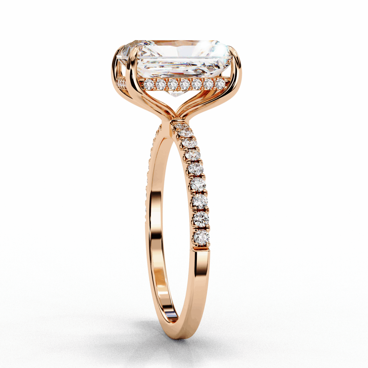 2.75 Carat Radiant Forevermore Solitaire Ring in Moissanite | House of Estara