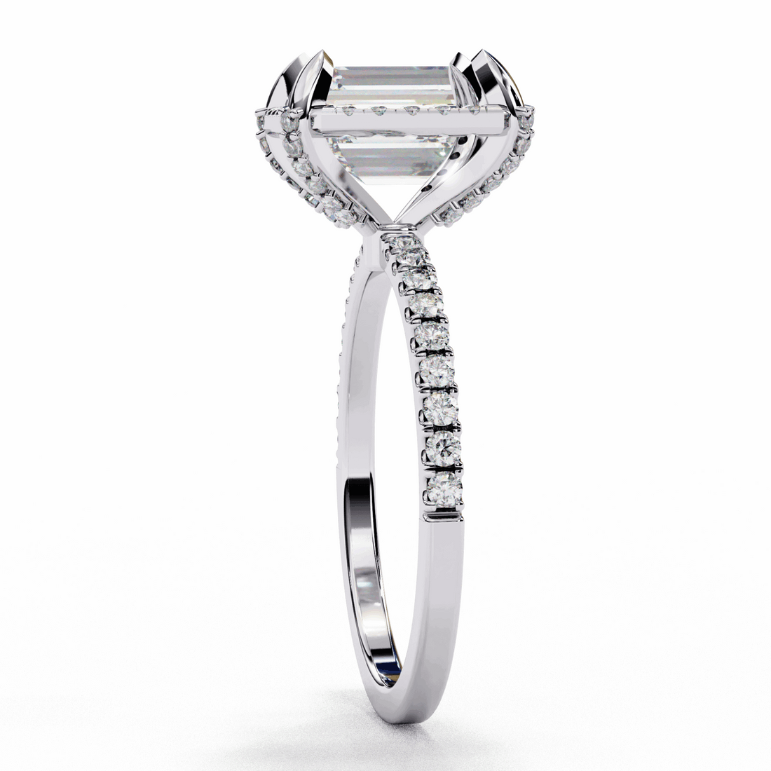 2.75 Carat Emerald Forever Solitaire Wedding Ring in Moissanite | House of Estara