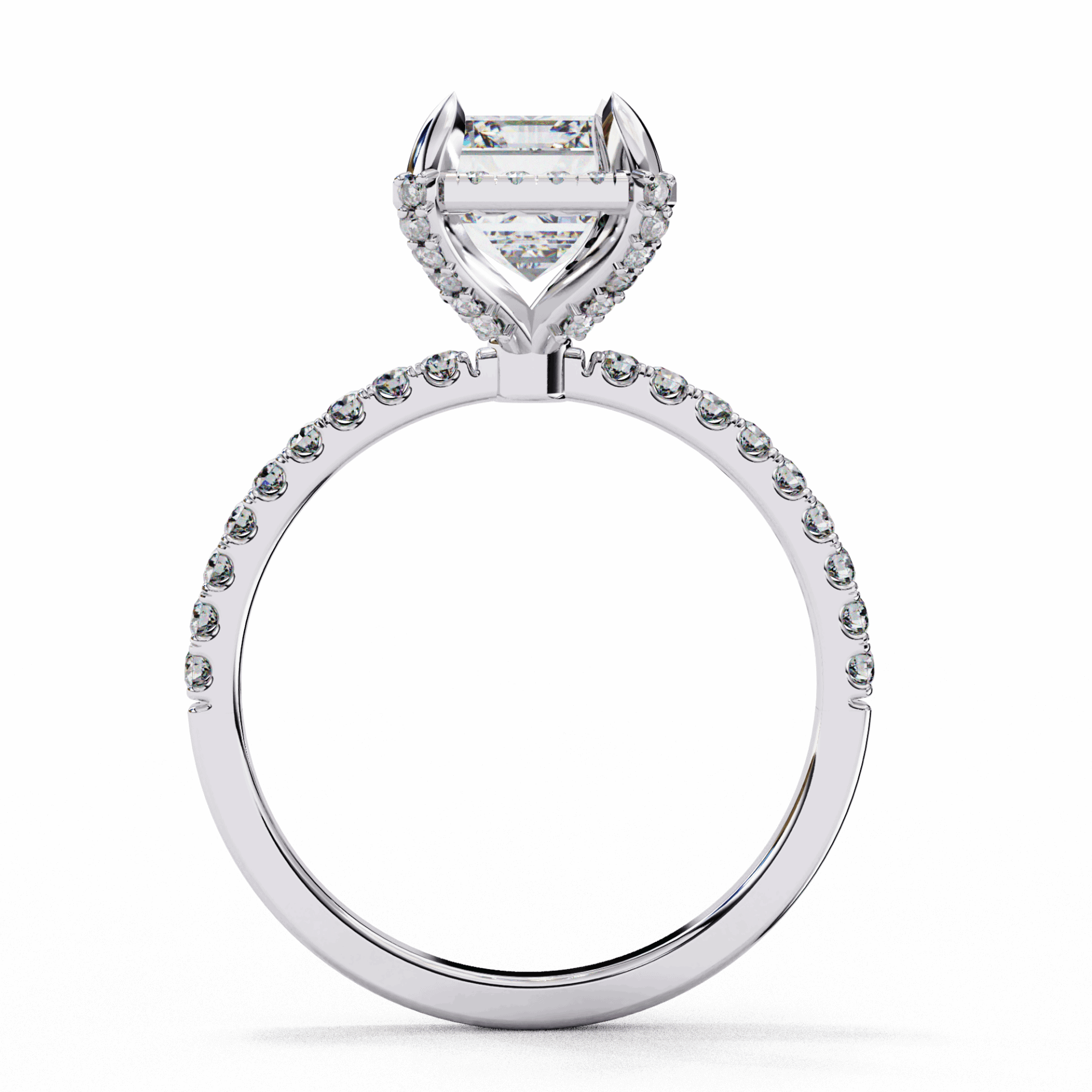 2.75 Carat Emerald Forever Solitaire Wedding Ring in Moissanite | House of Estara