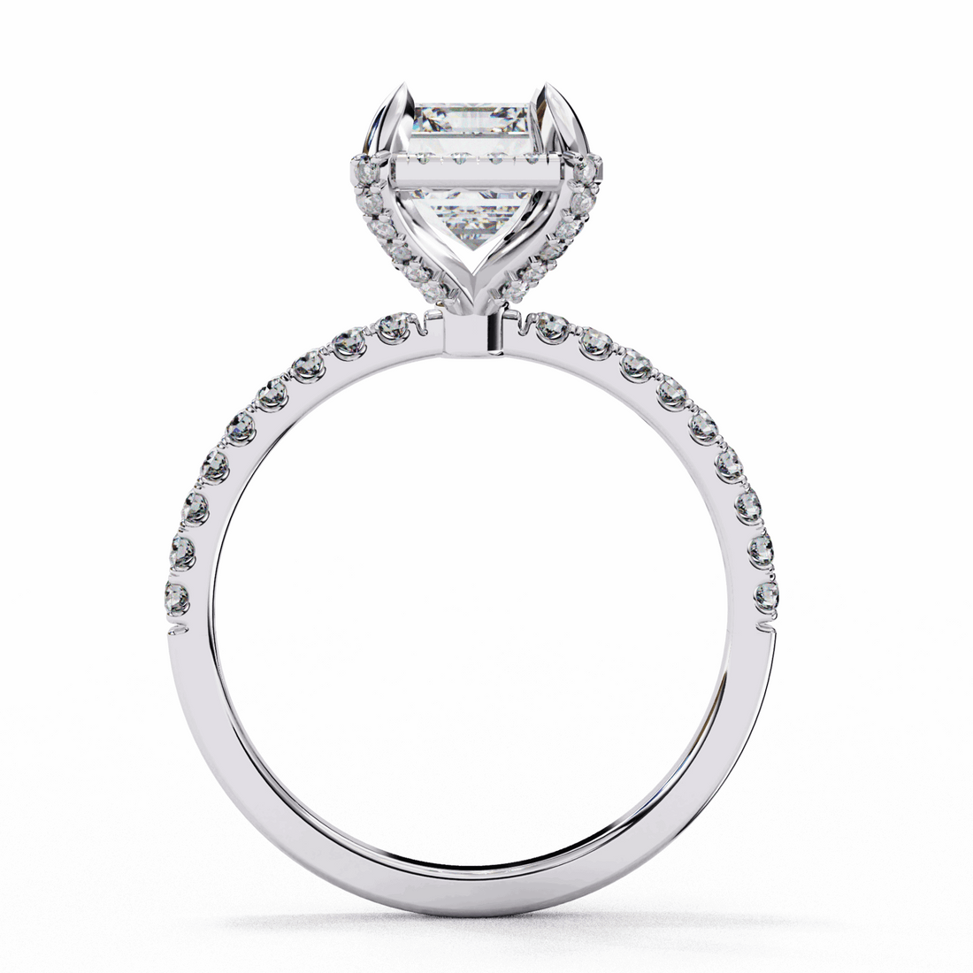 2.75 Carat Emerald Forever Solitaire Wedding Ring in Moissanite | House of Estara