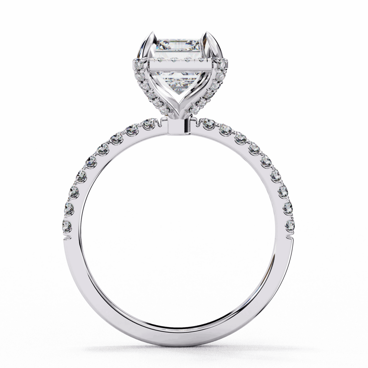 2.75 Carat Emerald Forever Solitaire Wedding Ring in Moissanite | House of Estara