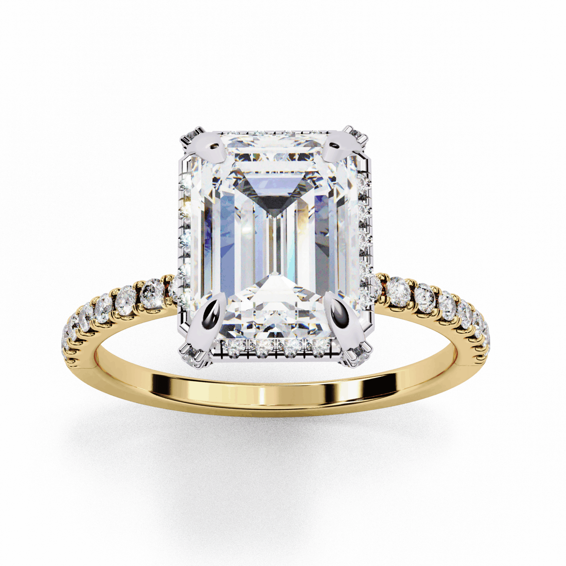 2.75 Carat Emerald Forever Solitaire Wedding Ring in Moissanite | House of Estara