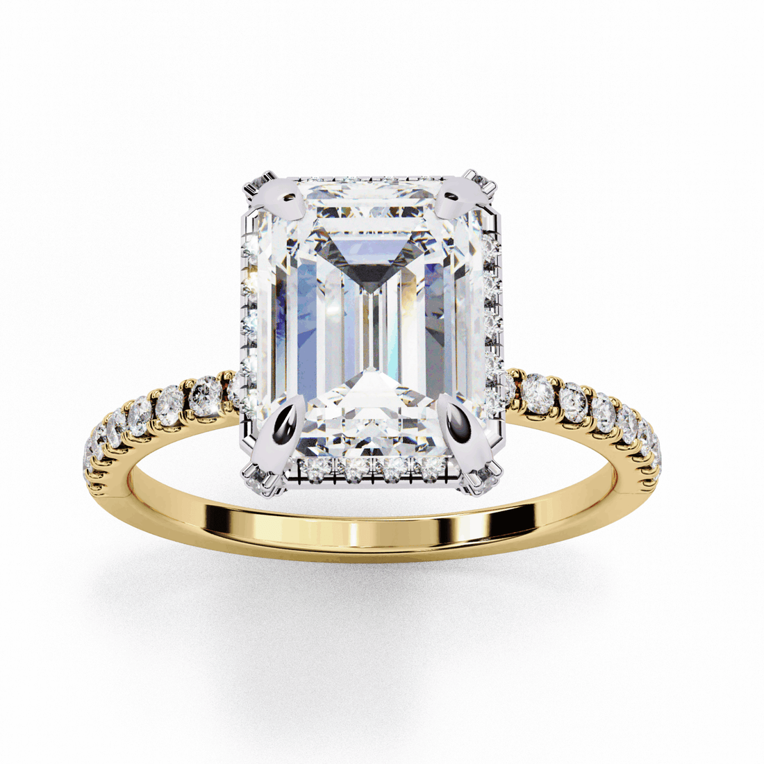 2.75 Carat Emerald Forever Solitaire Wedding Ring in Moissanite | House of Estara