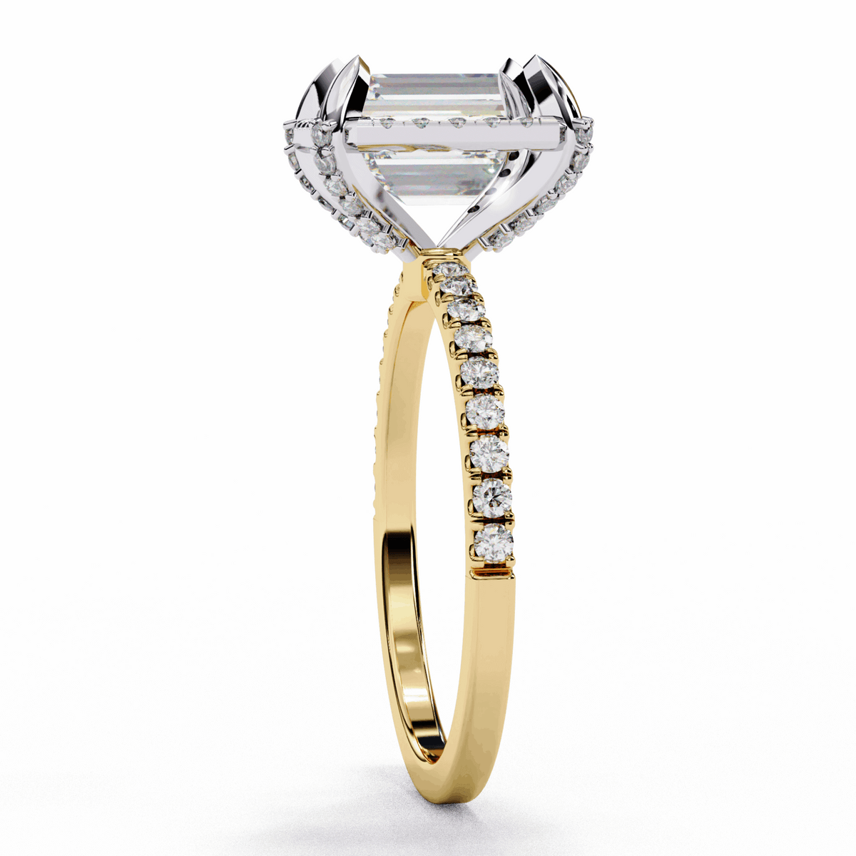 2.75 Carat Emerald Forever Solitaire Wedding Ring in Moissanite | House of Estara