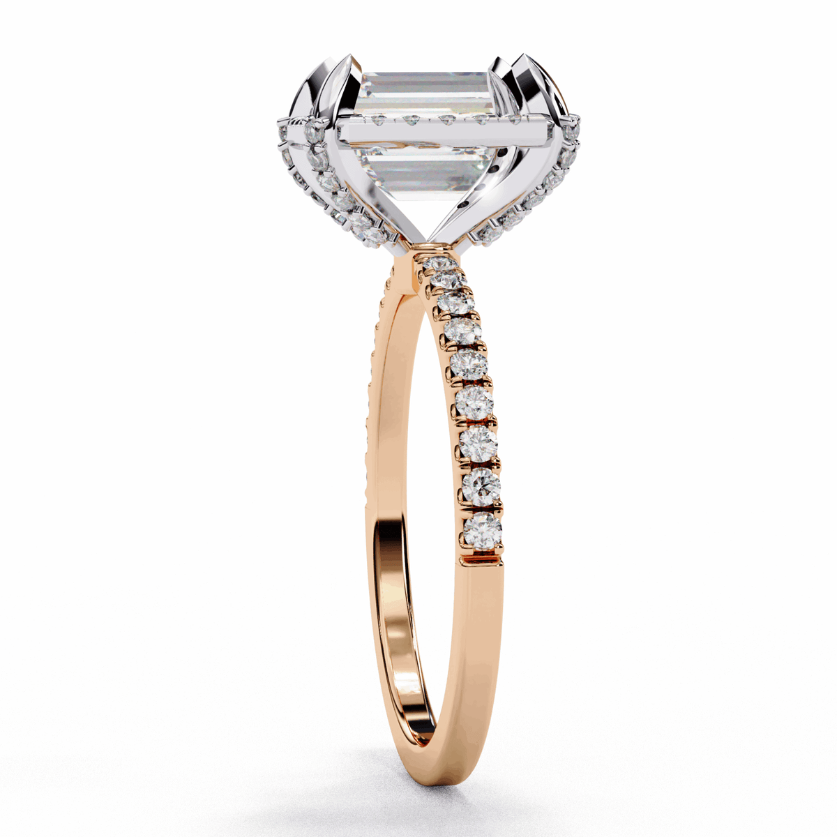 2.75 Carat Emerald Forever Solitaire Wedding Ring in Moissanite | House of Estara
