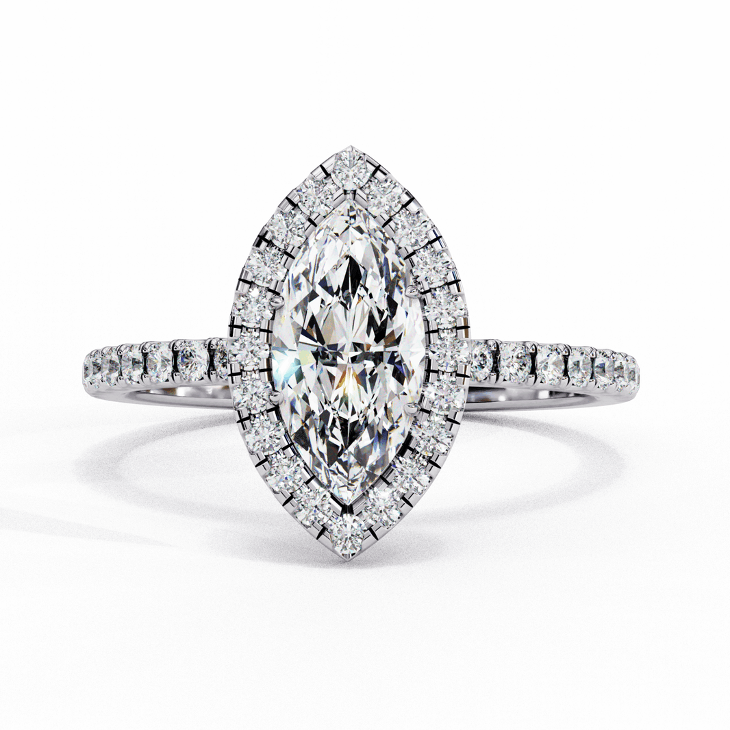 1.25 Carat Marquise Forever Solitaire Engagement Ring in Moissanite | House of Estara