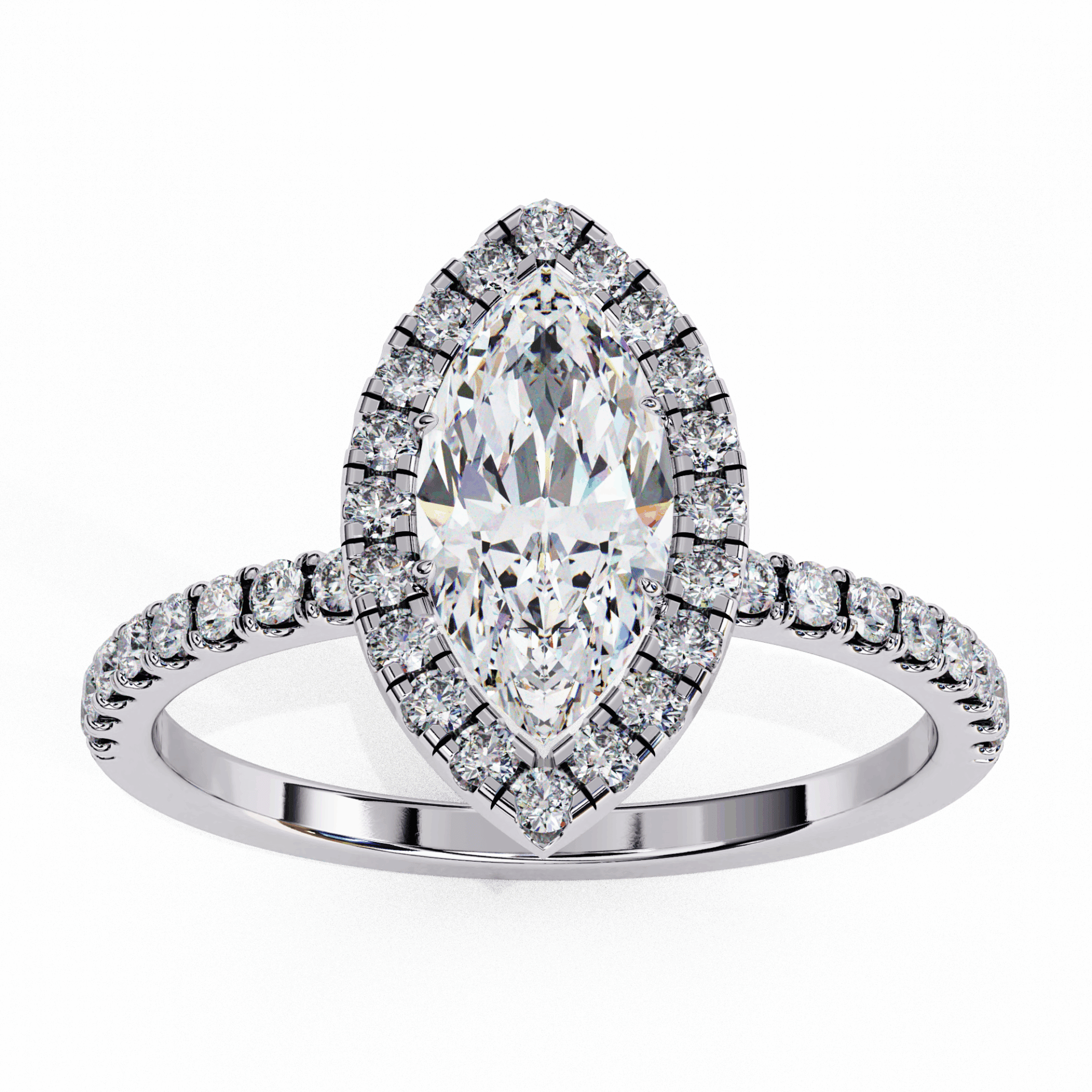 1.25 Carat Marquise Forever Solitaire Engagement Ring in Moissanite | House of Estara