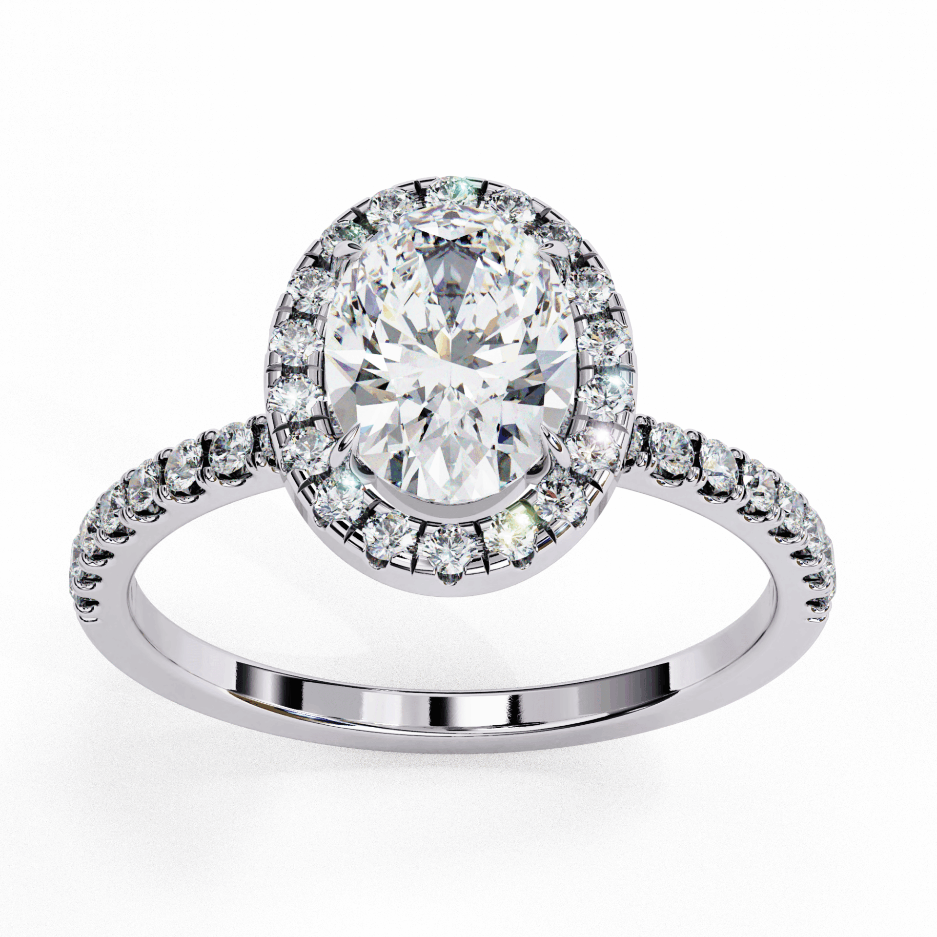 1.5 Carat Oval Forever Solitaire Engagement Ring in Moissanite | House of Estara