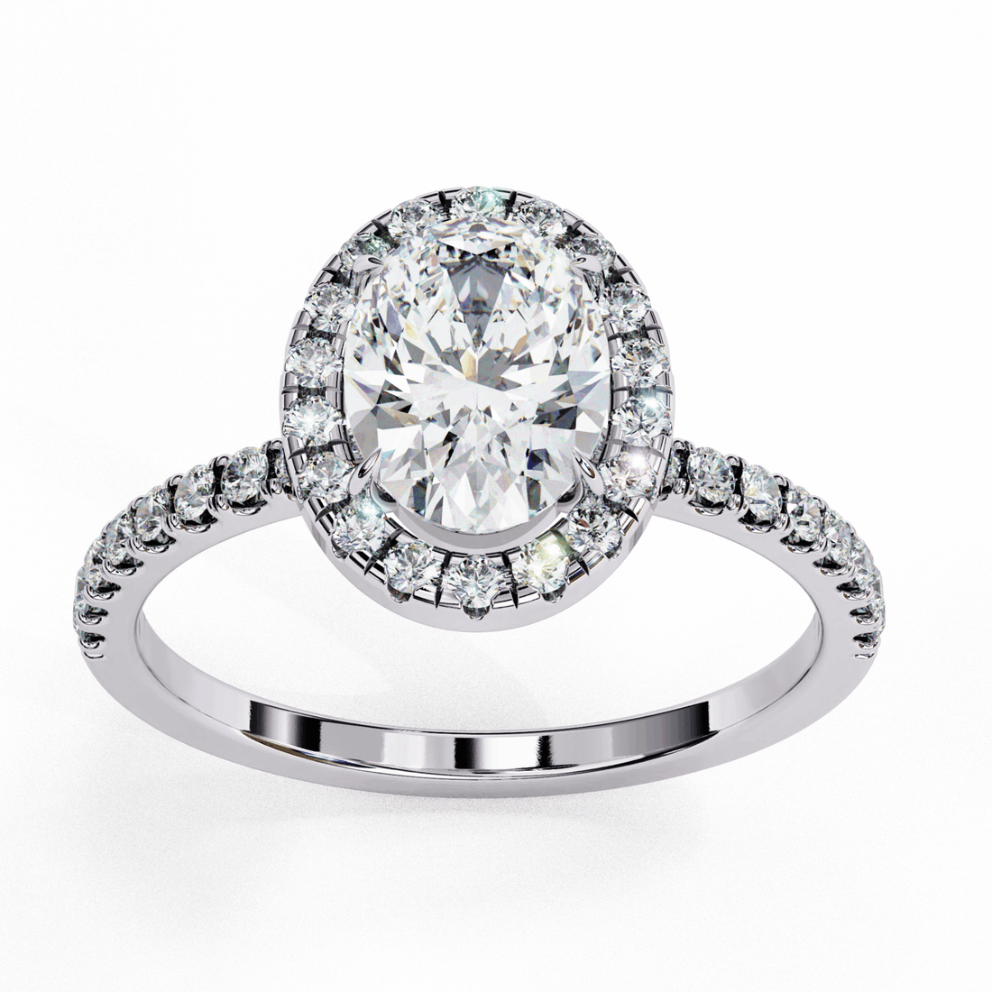 1.5 Carat Oval Forever Solitaire Engagement Ring in Moissanite | House of Estara