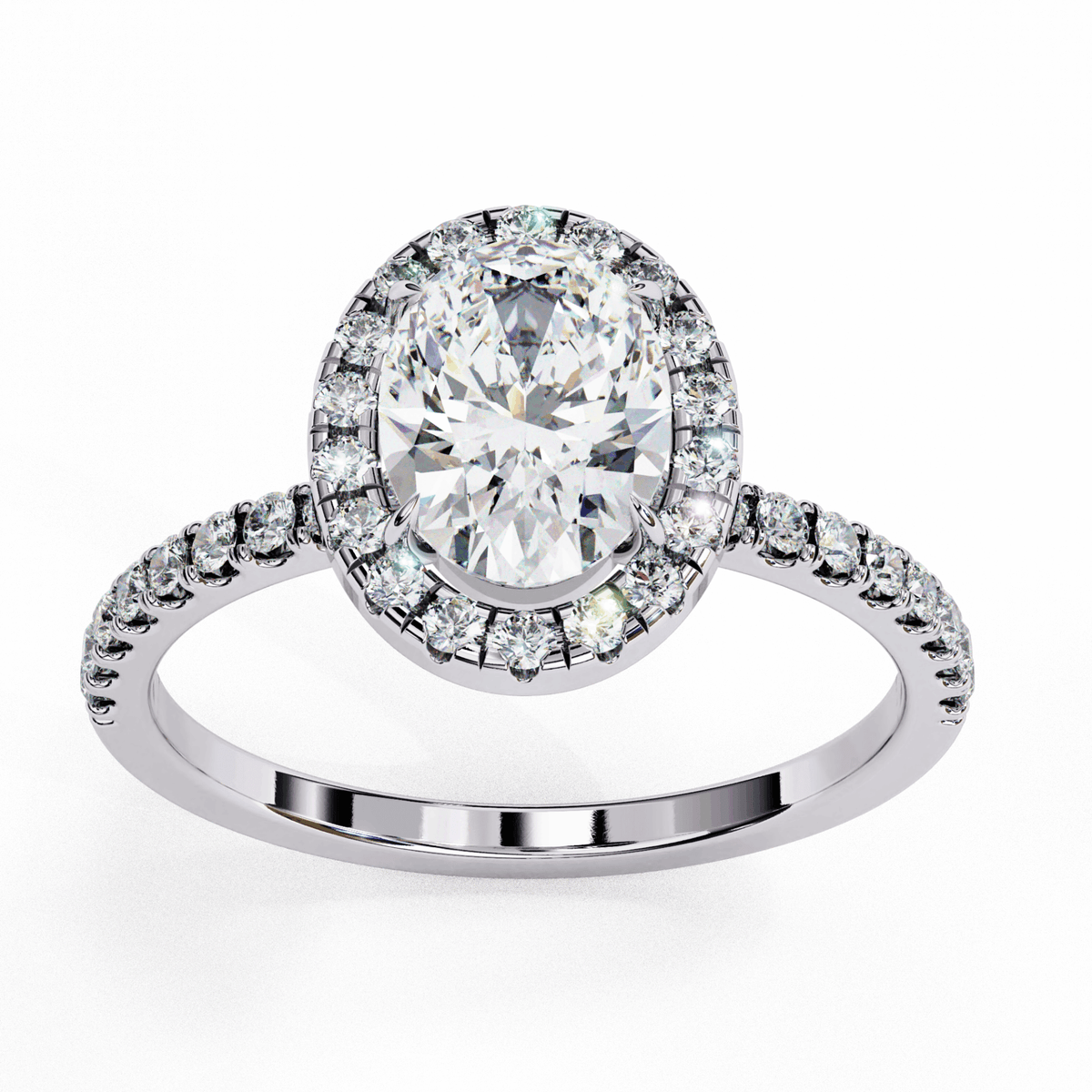 1.5 Carat Oval Forever Solitaire Engagement Ring in Moissanite | House of Estara