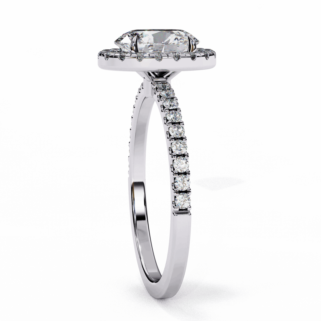 1.5 Carat Oval Forever Solitaire Engagement Ring in Moissanite | House of Estara