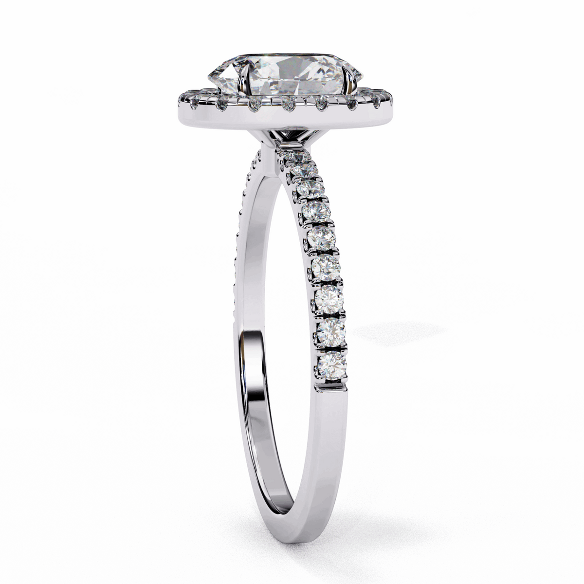 1.5 Carat Oval Forever Solitaire Engagement Ring in Moissanite | House of Estara