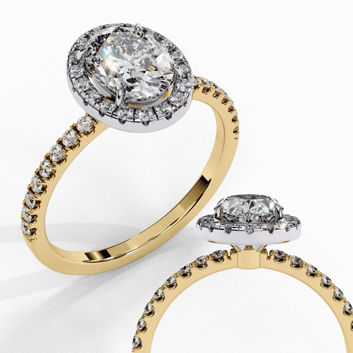 1.5 Carat Oval Forever Solitaire Engagement Ring in Moissanite | House of Estara