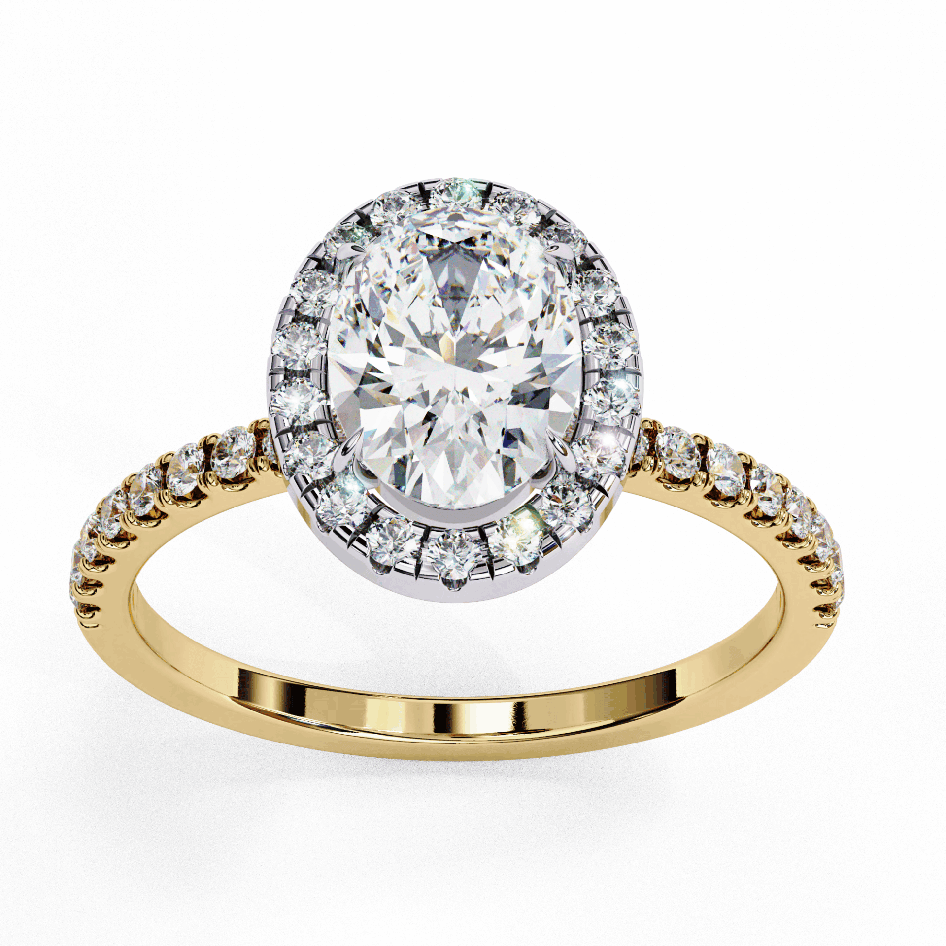 1.5 Carat Oval Forever Solitaire Engagement Ring in Moissanite | House of Estara