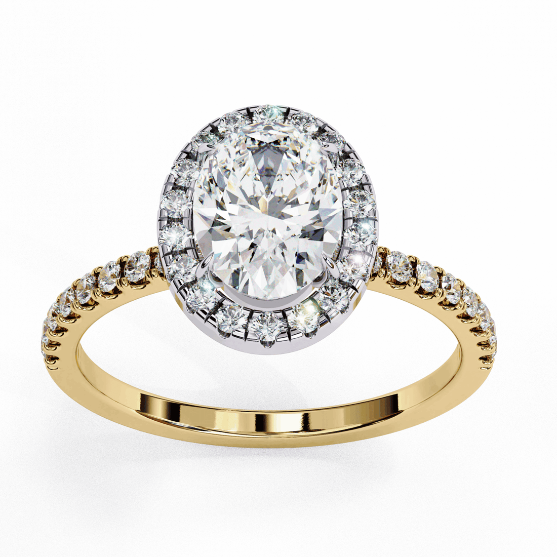 1.5 Carat Oval Forever Solitaire Engagement Ring in Moissanite | House of Estara