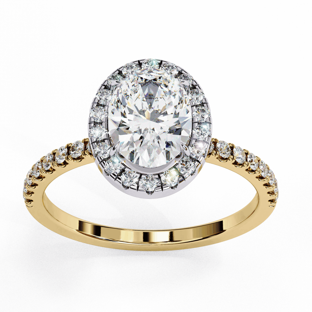1.5 Carat Oval Forever Solitaire Engagement Ring in Moissanite | House of Estara