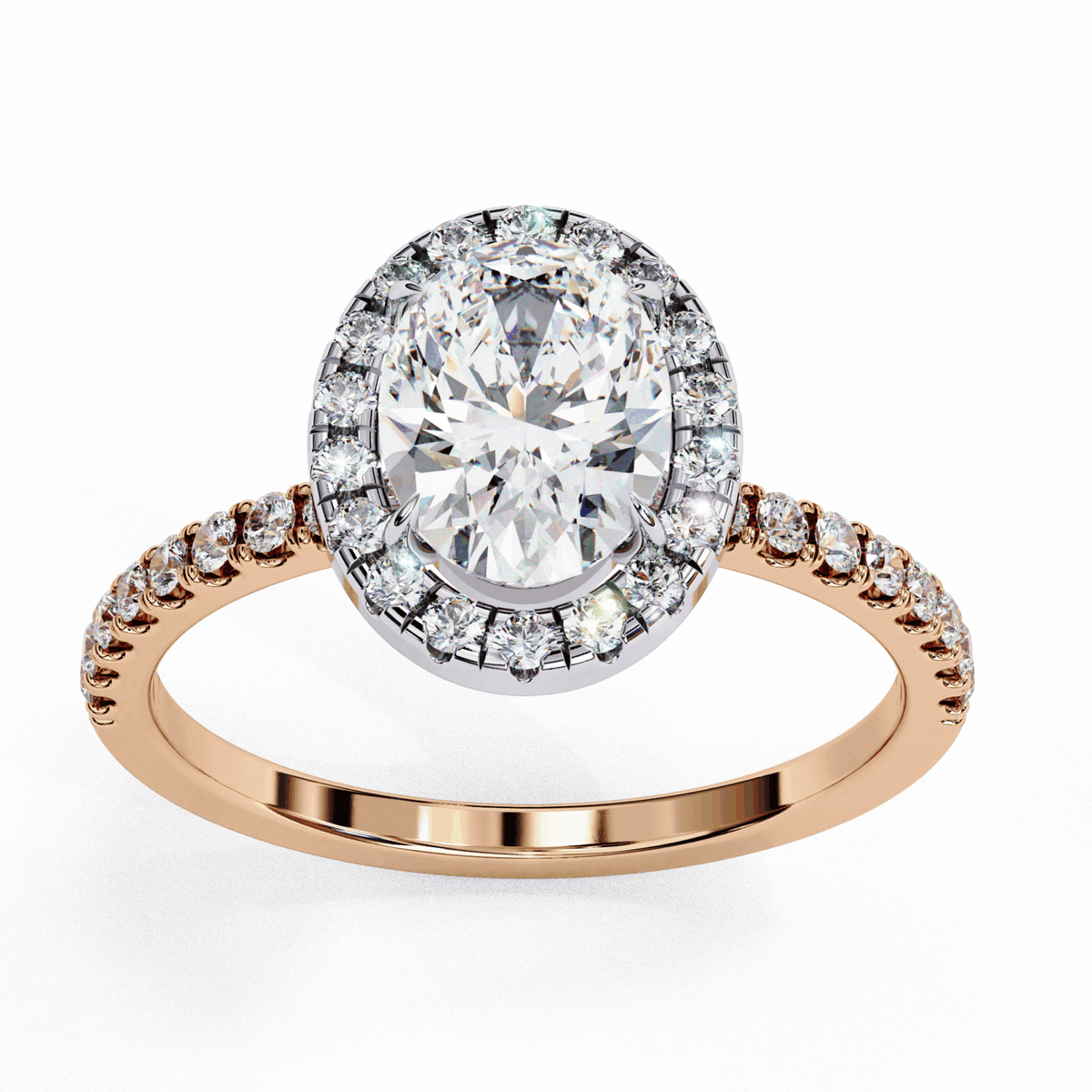 1.5 Carat Oval Forever Solitaire Engagement Ring in Moissanite | House of Estara