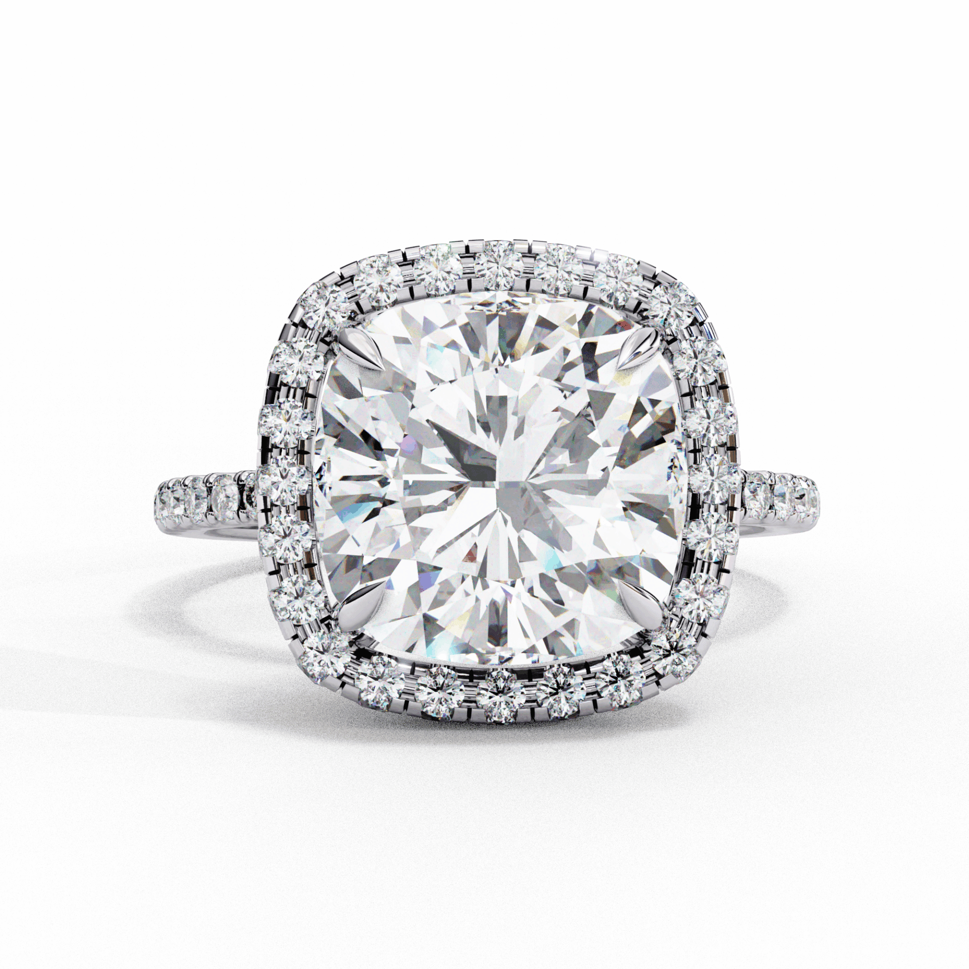 3 Carat Cushion Signature Solitaire Ring in Moissanite | House of Estara