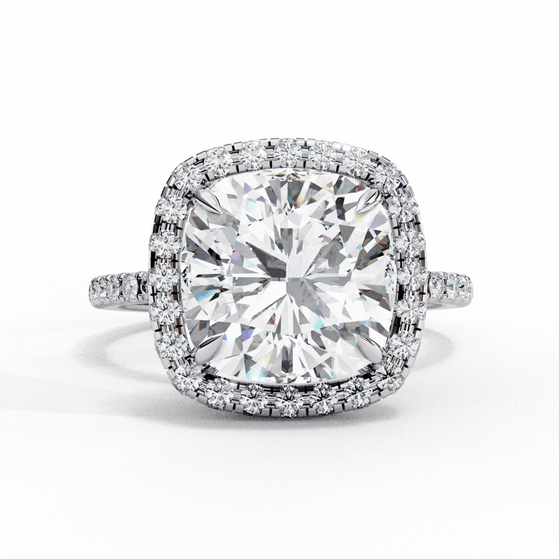 3 Carat Cushion Signature Solitaire Ring in Moissanite | House of Estara