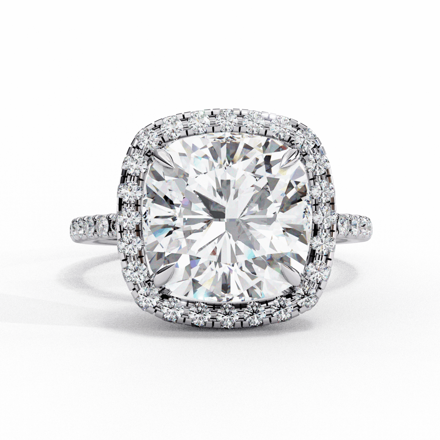 3 Carat Cushion Signature Solitaire Ring in Moissanite | House of Estara