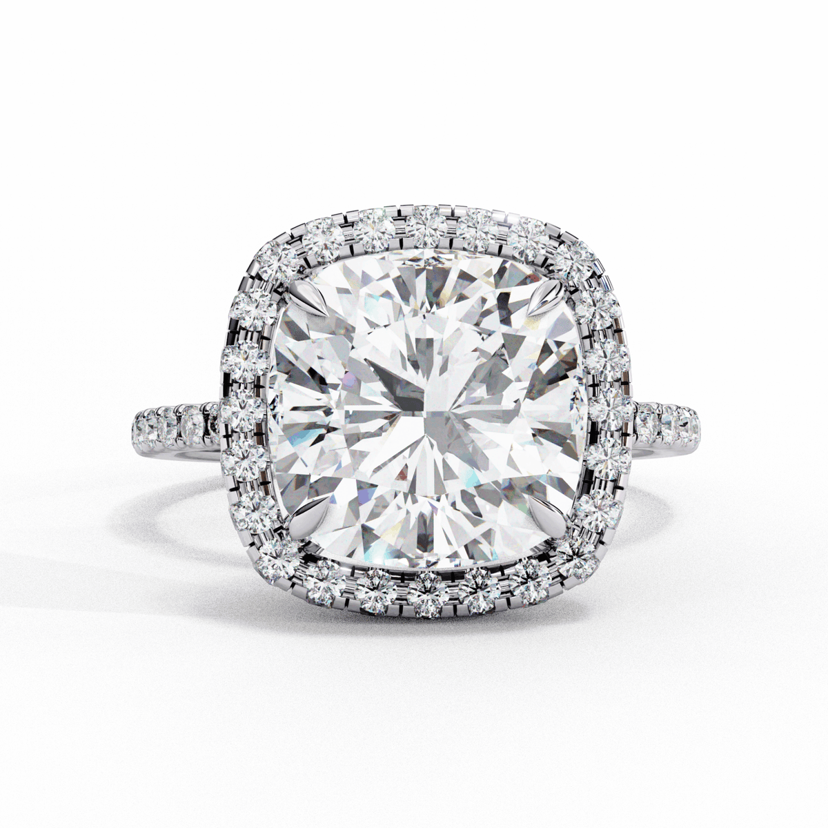 3 Carat Cushion Signature Solitaire Ring in Moissanite | House of Estara