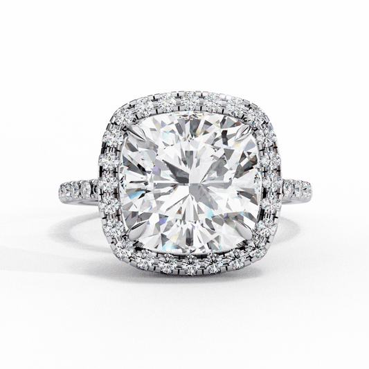 3 Carat Cushion Signature Solitaire Ring in Moissanite | House of Estara