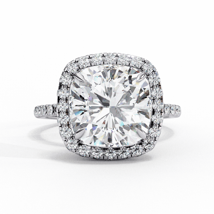 3 Carat Cushion Signature Solitaire Ring in Moissanite | House of Estara