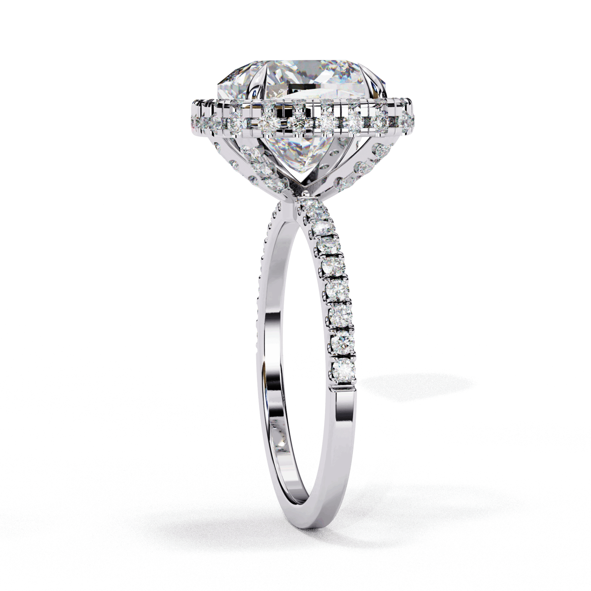 3 Carat Cushion Signature Solitaire Ring in Moissanite | House of Estara