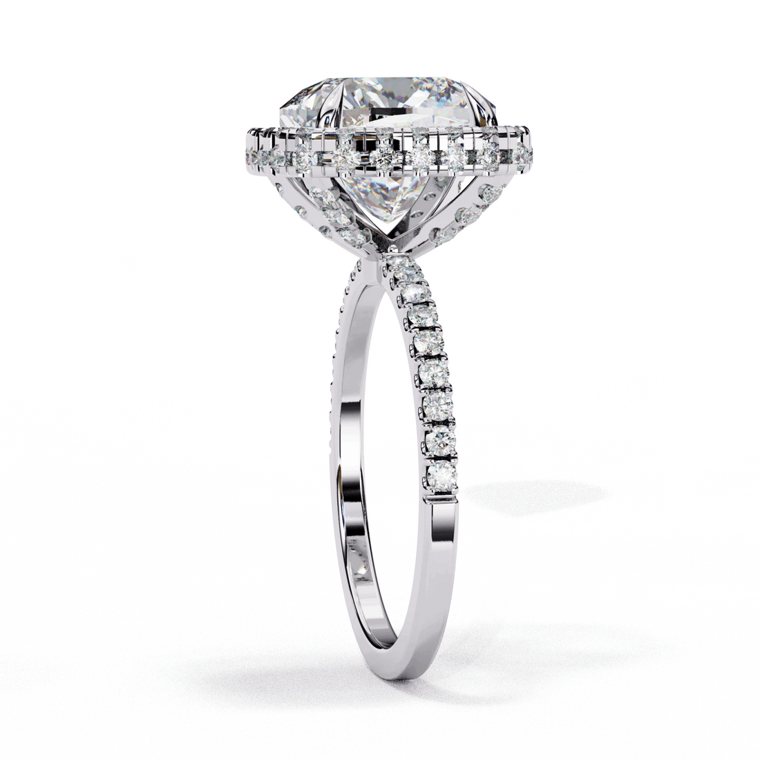 3 Carat Cushion Signature Solitaire Ring in Moissanite | House of Estara