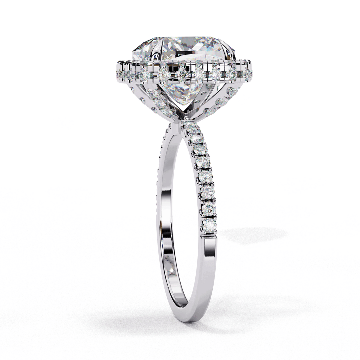 3 Carat Cushion Signature Solitaire Ring in Moissanite | House of Estara