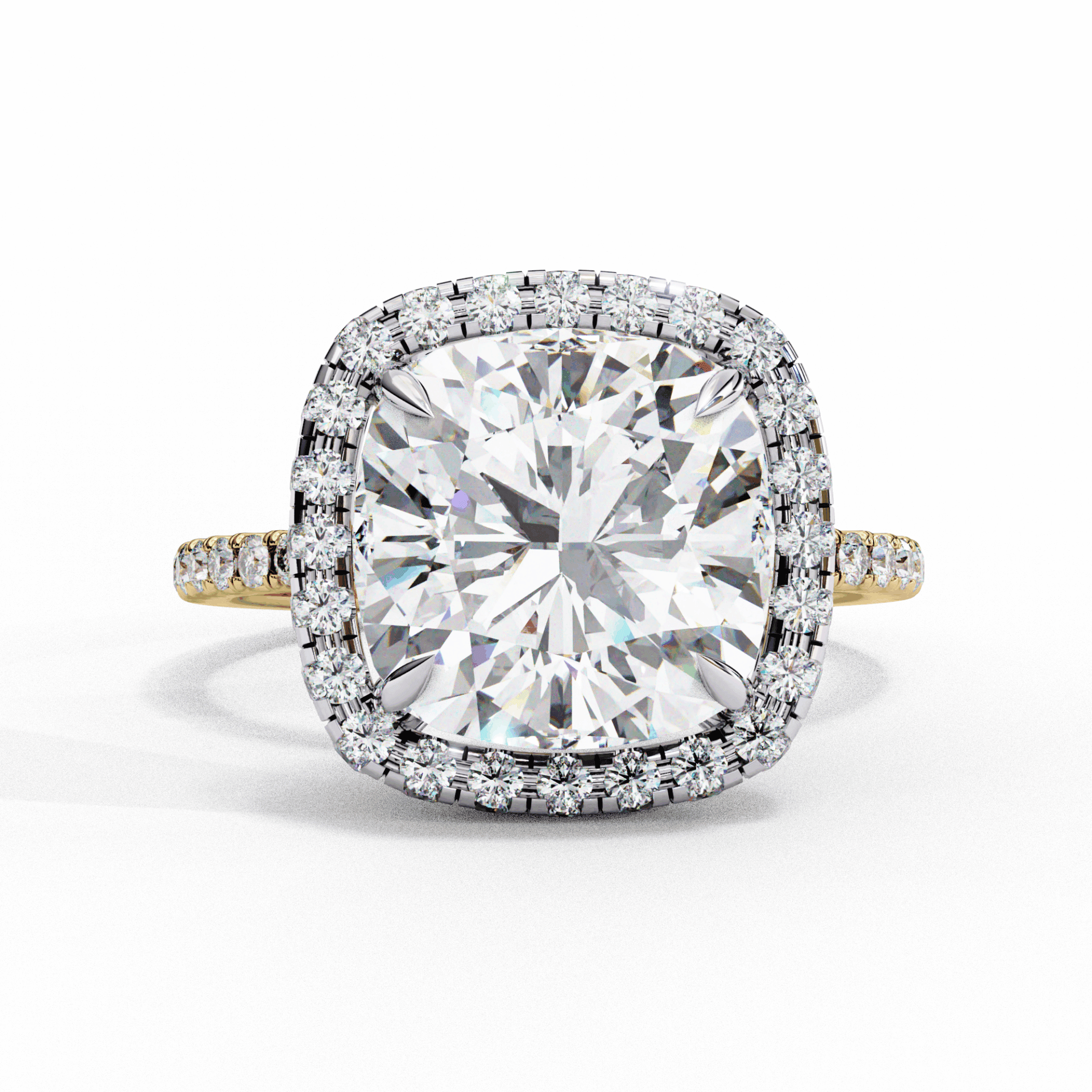 3 Carat Cushion Signature Solitaire Ring in Moissanite | House of Estara