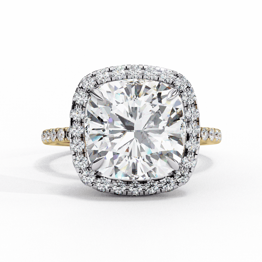 3 Carat Cushion Signature Solitaire Ring in Moissanite | House of Estara
