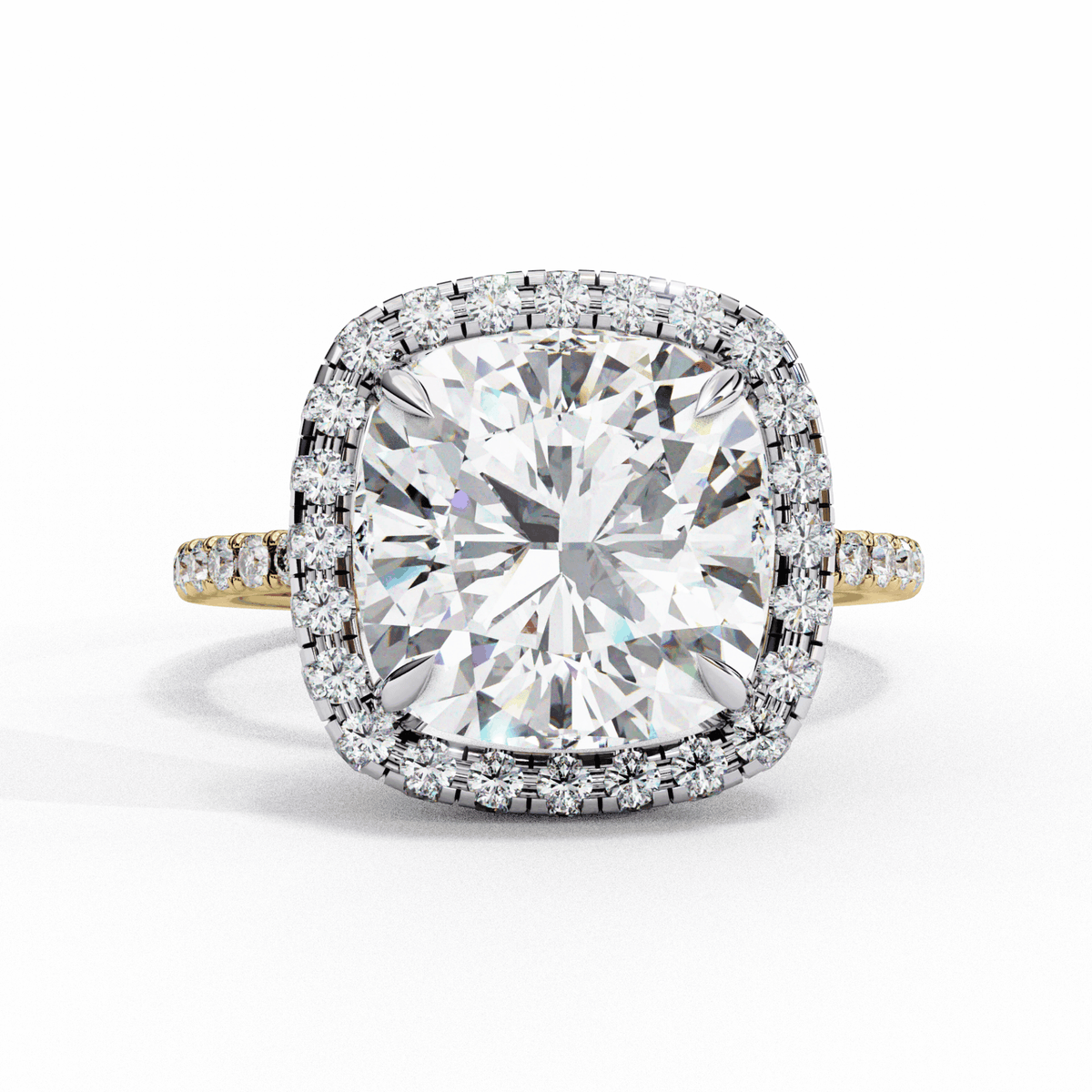 3 Carat Cushion Signature Solitaire Ring in Moissanite | House of Estara