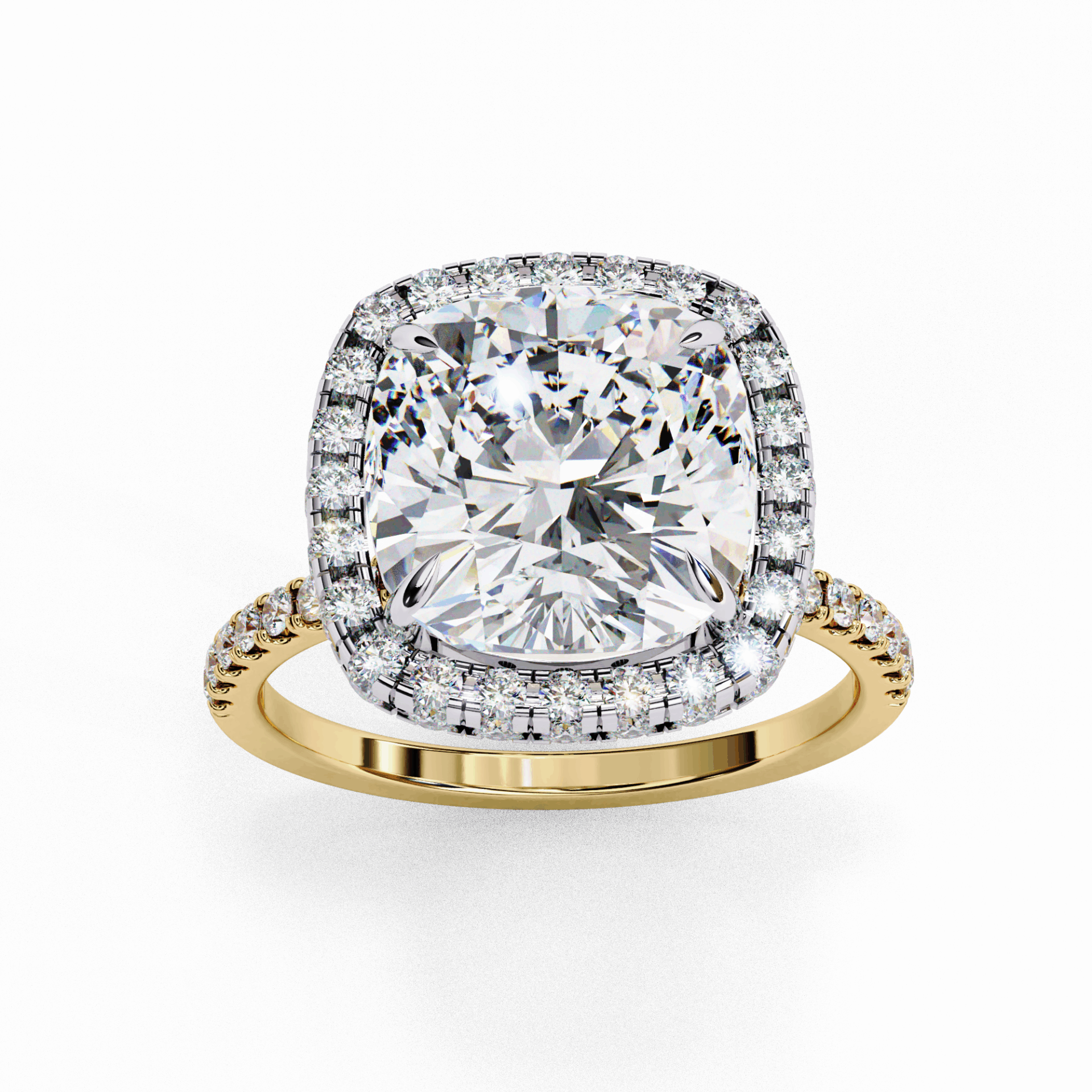 3 Carat Cushion Signature Solitaire Ring in Moissanite | House of Estara