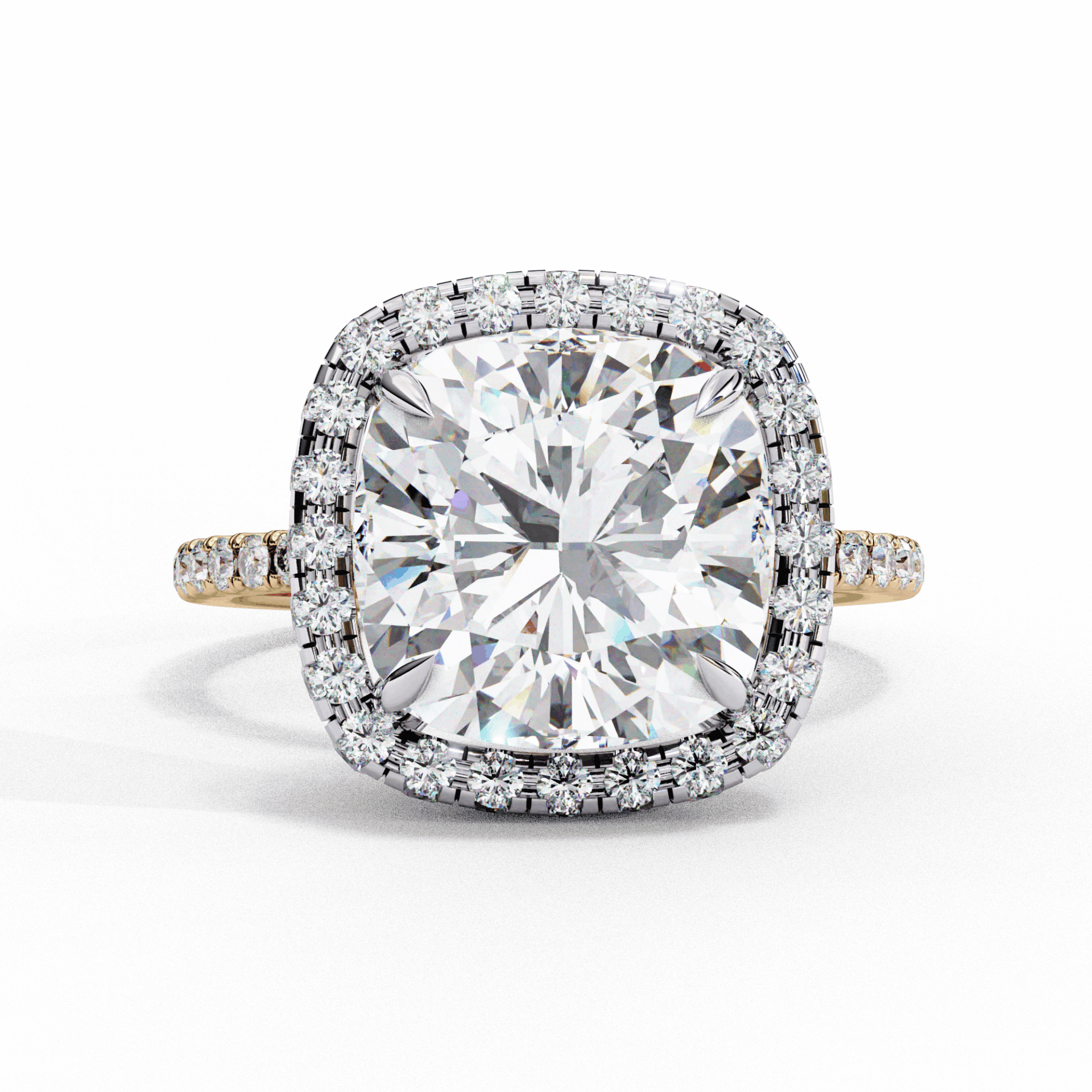 3 Carat Cushion Signature Solitaire Ring in Moissanite | House of Estara
