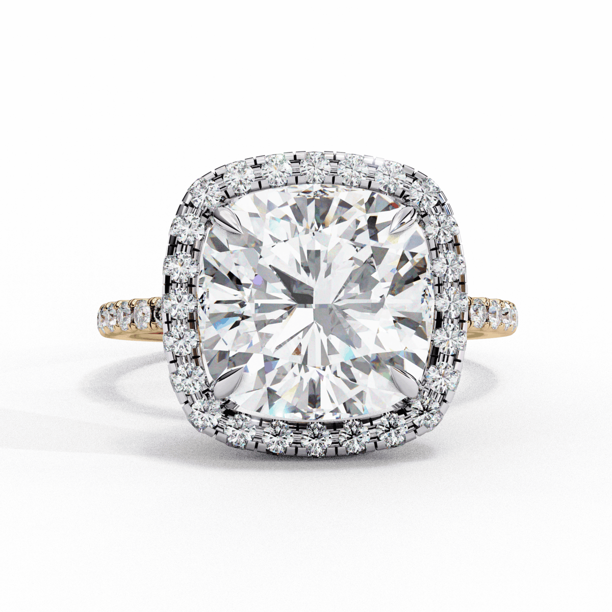 3 Carat Cushion Signature Solitaire Ring in Moissanite | House of Estara