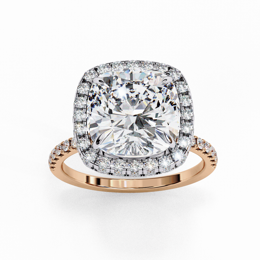 3 Carat Cushion Signature Solitaire Ring in Moissanite | House of Estara