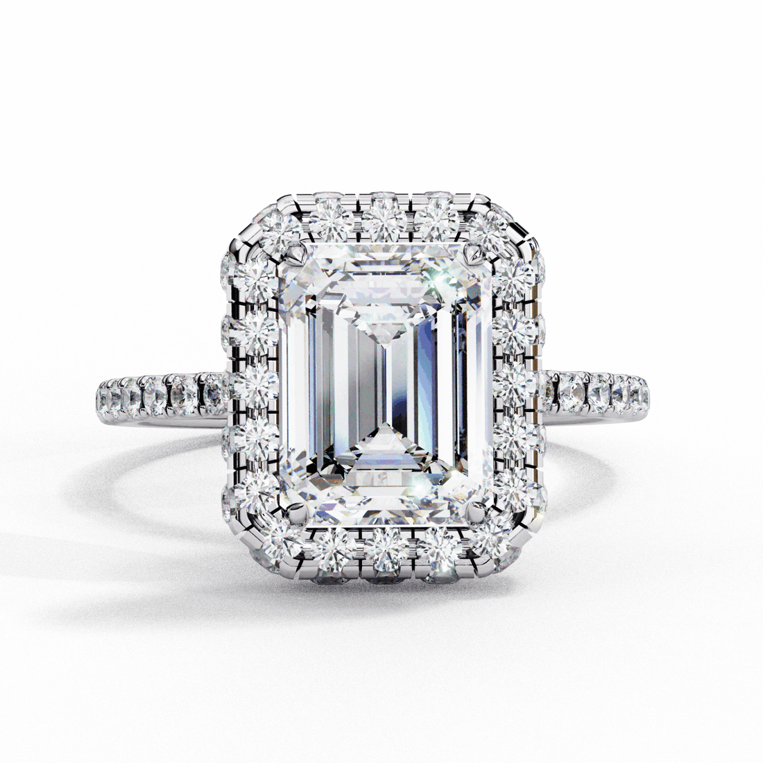 3 Carat Emerald Signature Solitaire Ring in Moissanite | House of Estara