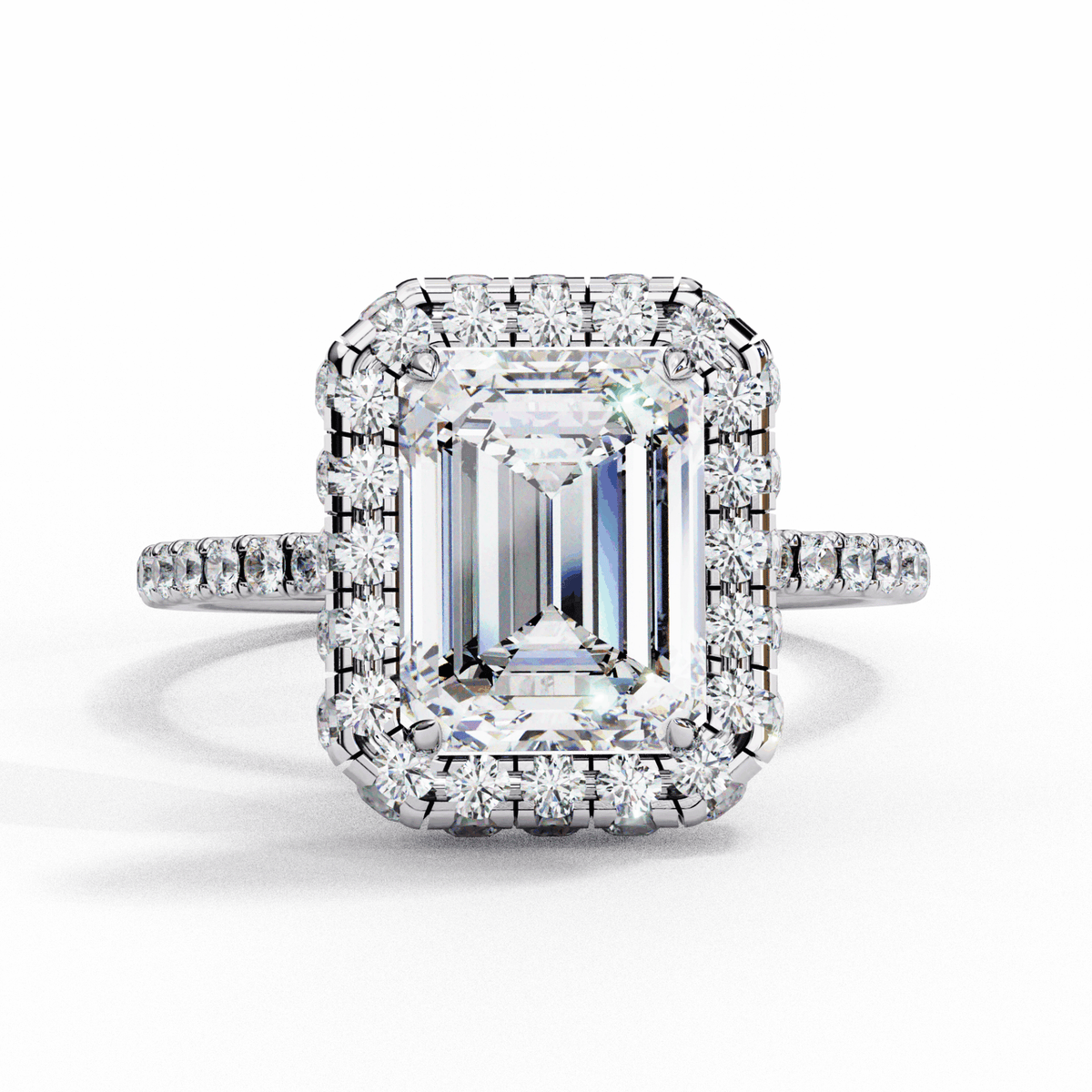 3 Carat Emerald Signature Solitaire Ring in Moissanite | House of Estara