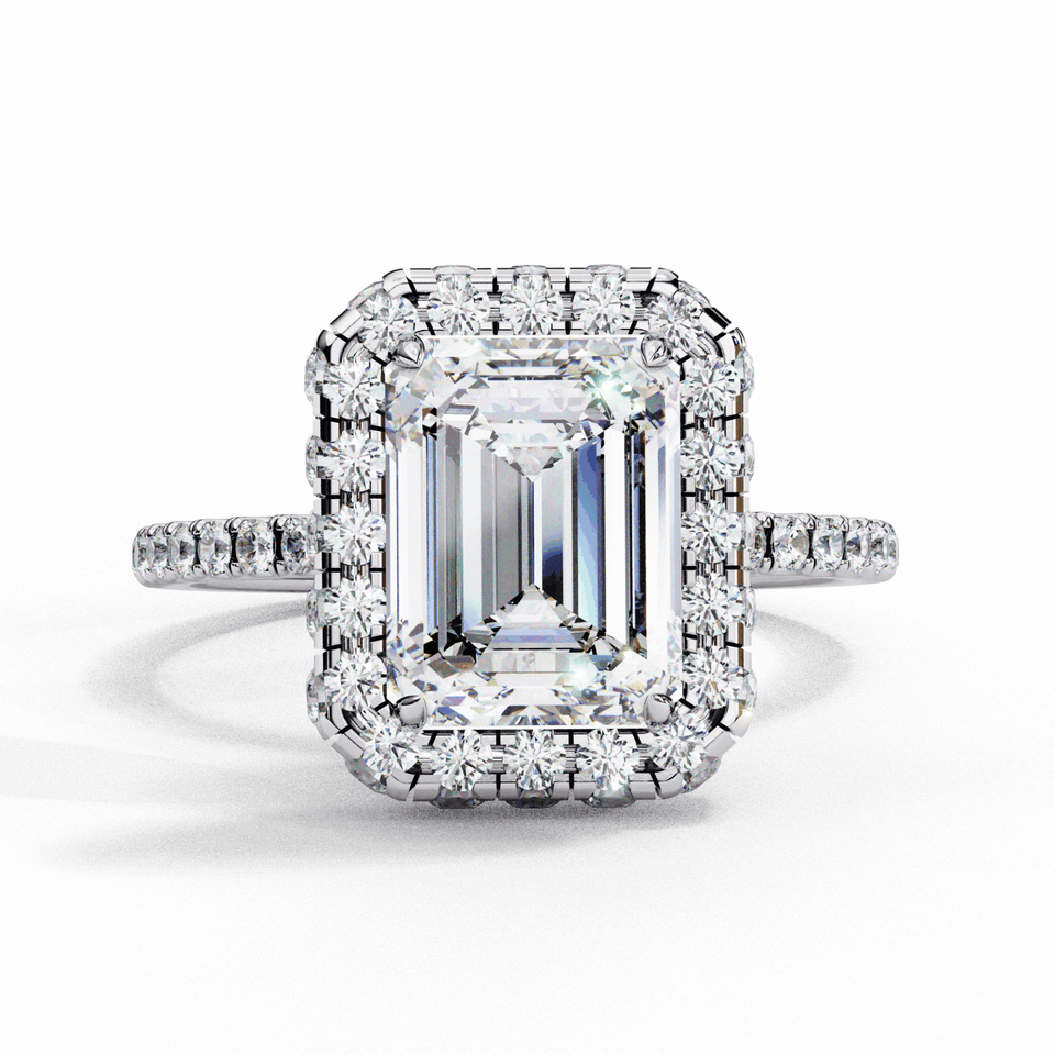 Emerald Pavé Halo