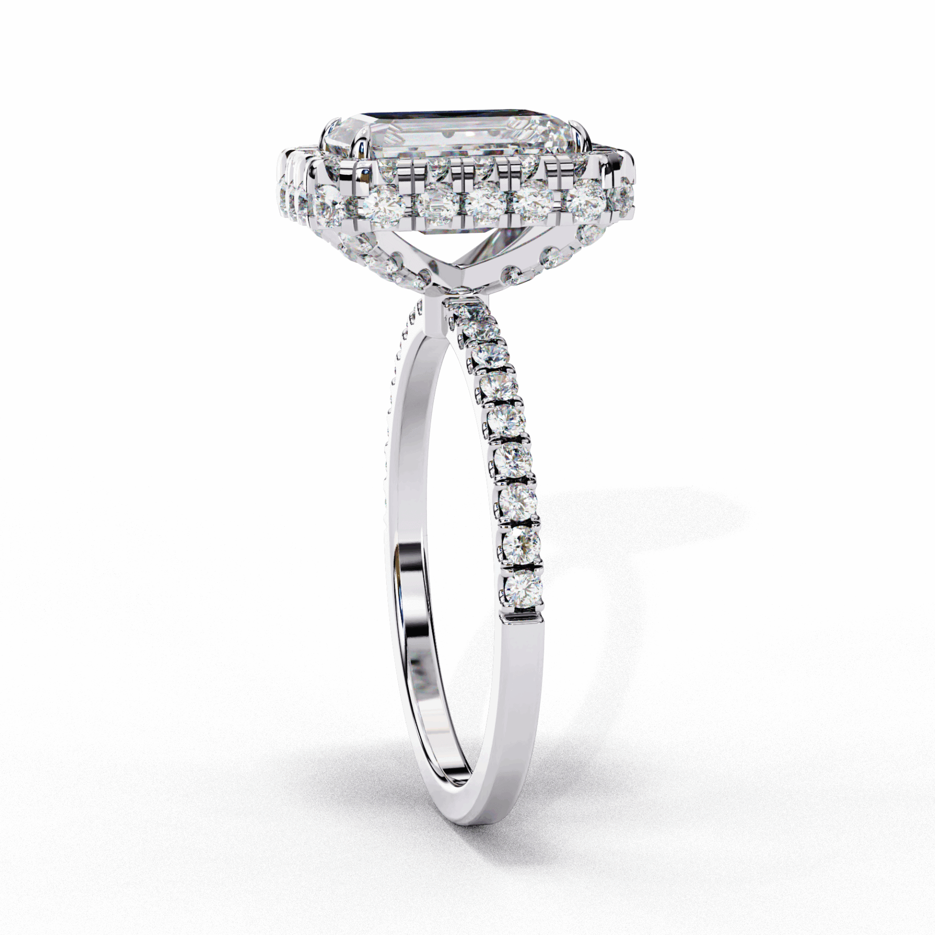 3 Carat Emerald Signature Solitaire Ring in Moissanite | House of Estara