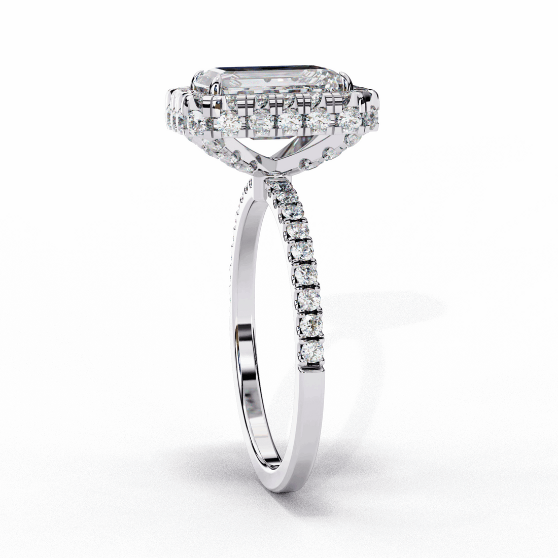 3 Carat Emerald Signature Solitaire Ring in Moissanite | House of Estara