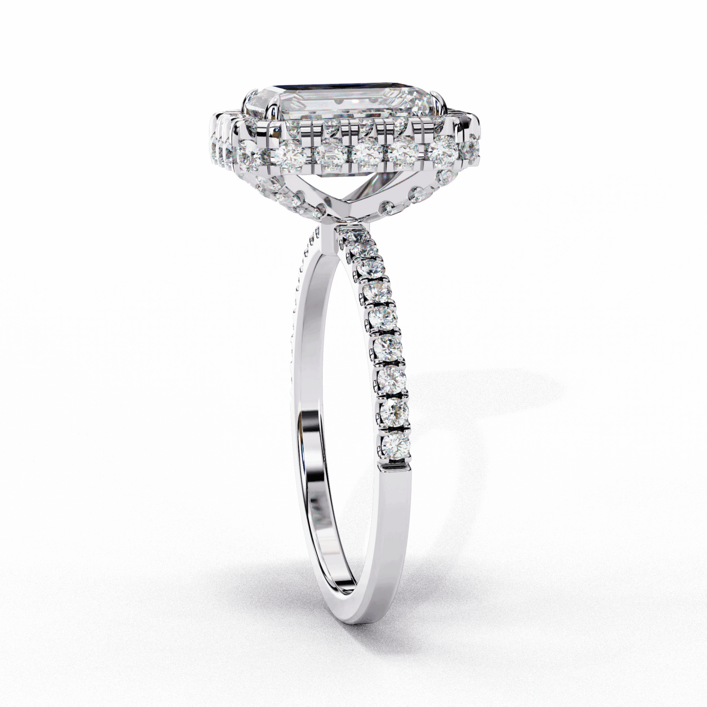3 Carat Emerald Signature Solitaire Ring in Moissanite | House of Estara